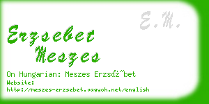 erzsebet meszes business card